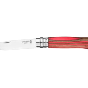 Opinel No.8 Laminated Birch Knife - Red